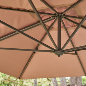 Parasol déporté rectangulaire 3x4m – Antibes – beige – parasol déporté. inclinable. rabattable et rotatif à 360°