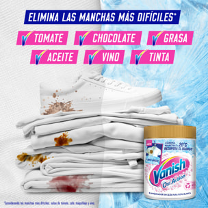 Vanish Oxi Advance Quitamanchas para la Ropa Blanca, elimina olores, potenciador de Lavado en polvo - 6x400 gr