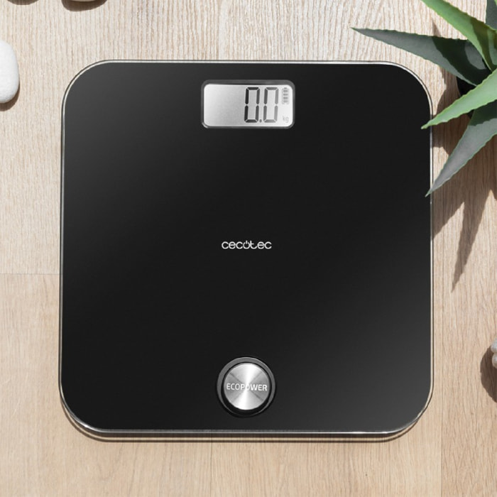 Cecotec Báscula de baño Surface Precision EcoPower 10000 Healthy Black. Con Puls