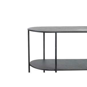 Consola Metal Negro 100x35x80 Cm