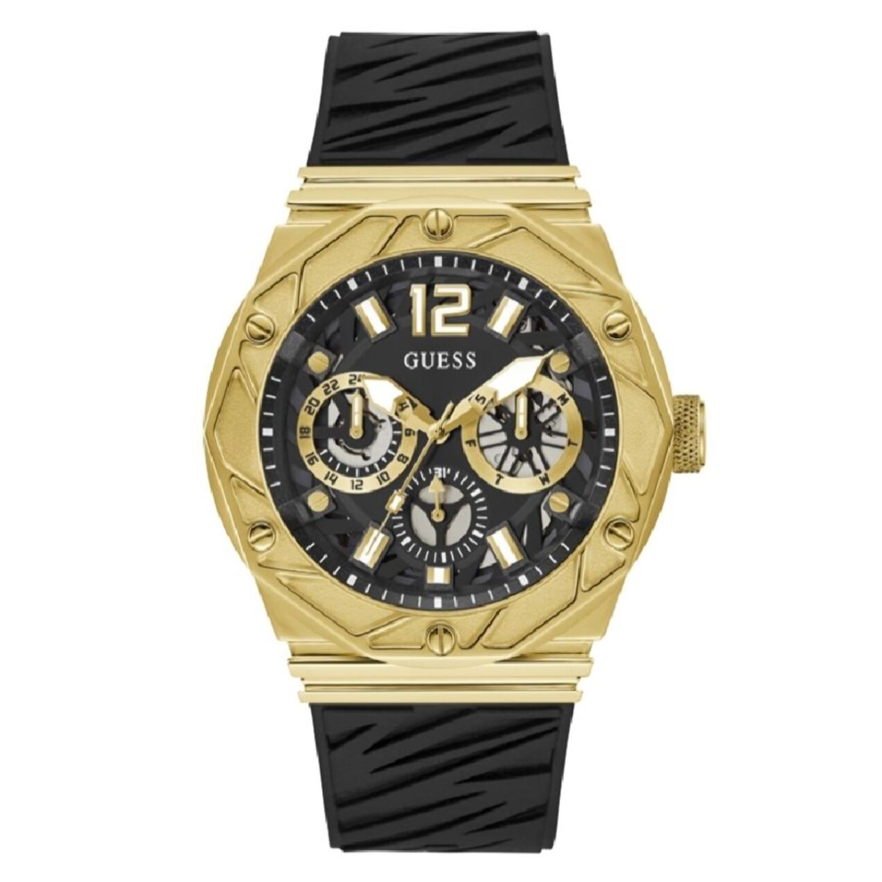 Reloj Guess GW0634G2 Hombre Analogico Cuarzo con Correa de Silicona