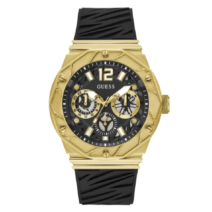 Reloj Guess GW0634G2 Hombre Analogico Cuarzo con Correa de Silicona