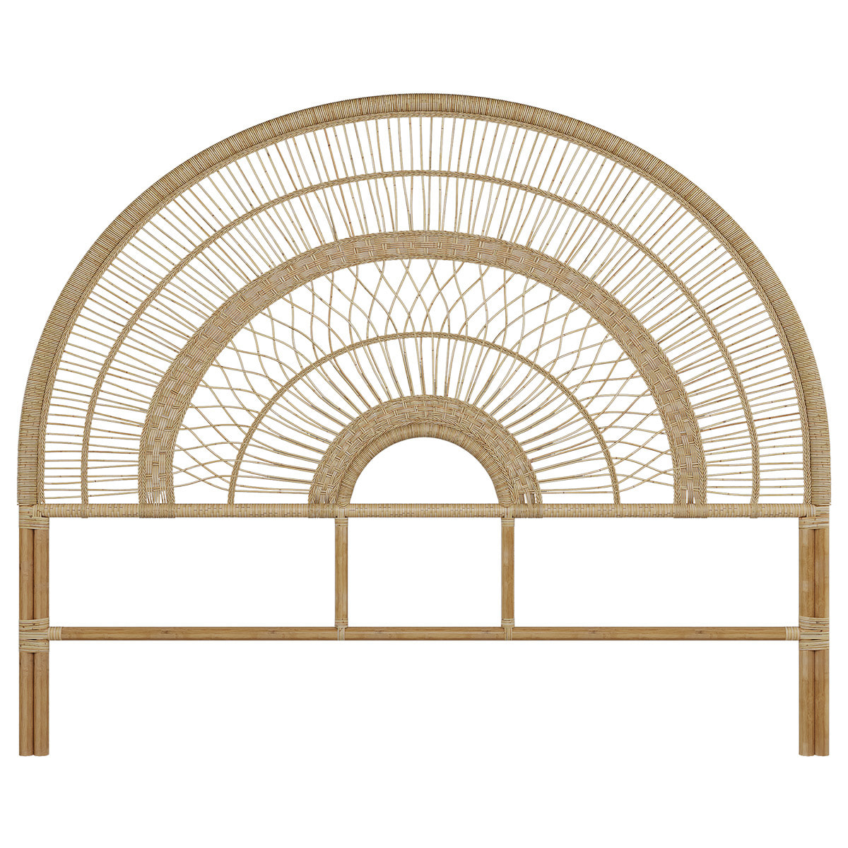 Tête de lit en rotin naturel 160 cm - Astéria