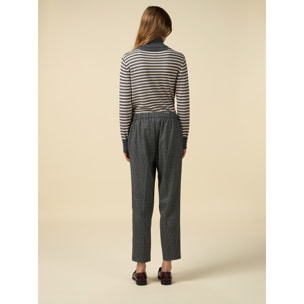 Oltre - Lurex jacquard trousers - Gris