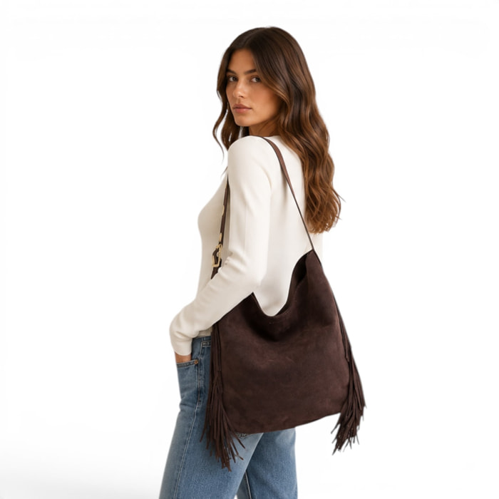 Borsa a Spalla Cheval Firenze Rose Testa di Moro