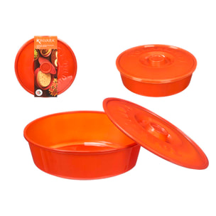 Contenitore con coperchio per pancake. 22x22x7 cm