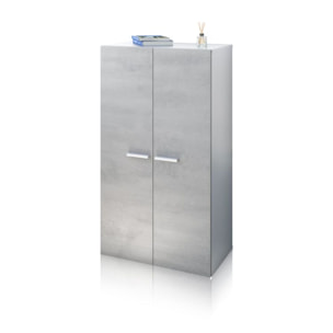 Zapatero Cody Blanco brillo - Gris cemento