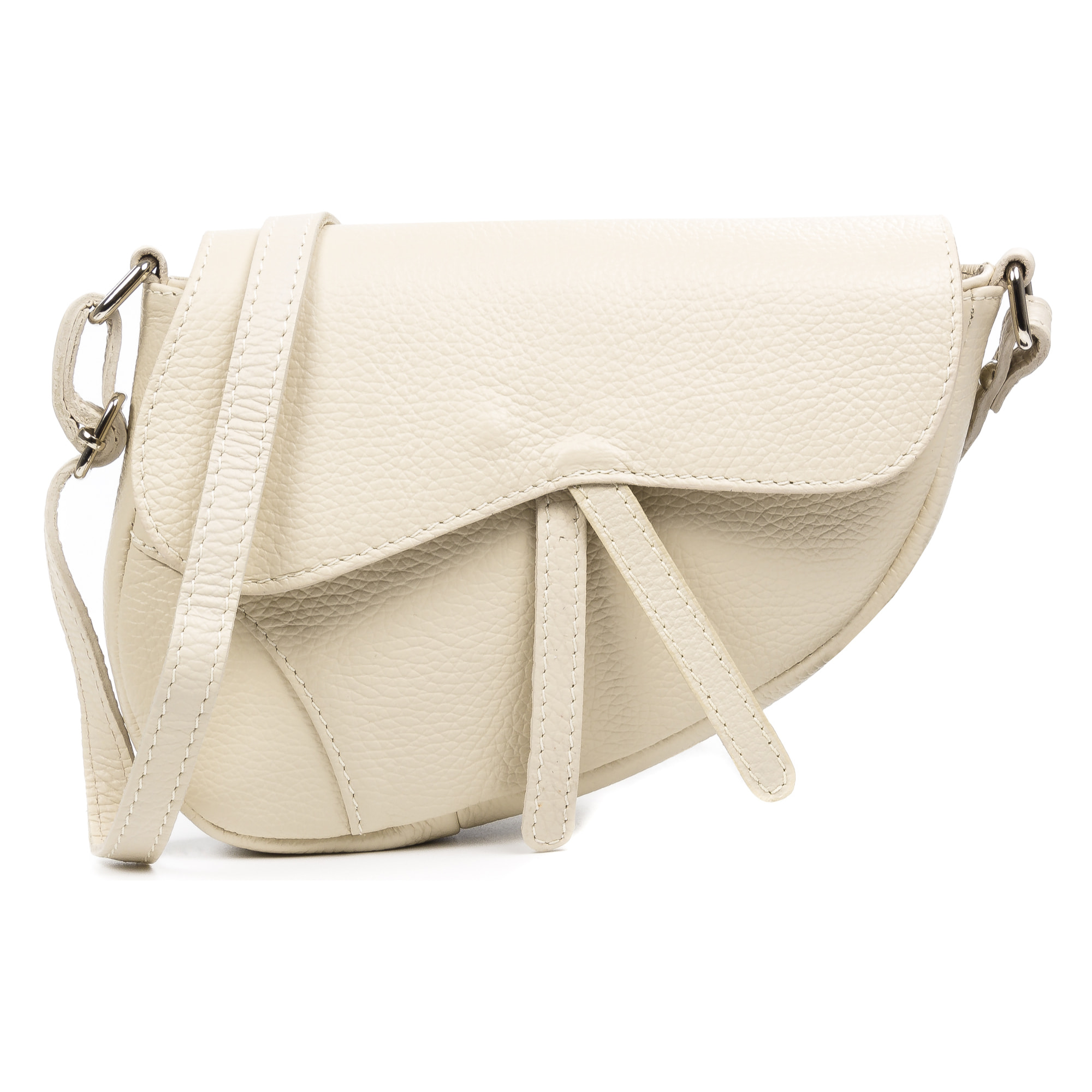 FIRENZE ARTEGIANI Borsa a Spalla da Donna Susanna. Vera Pelle Dollaro Made in Italy 22x7x17 Cm. Beige
