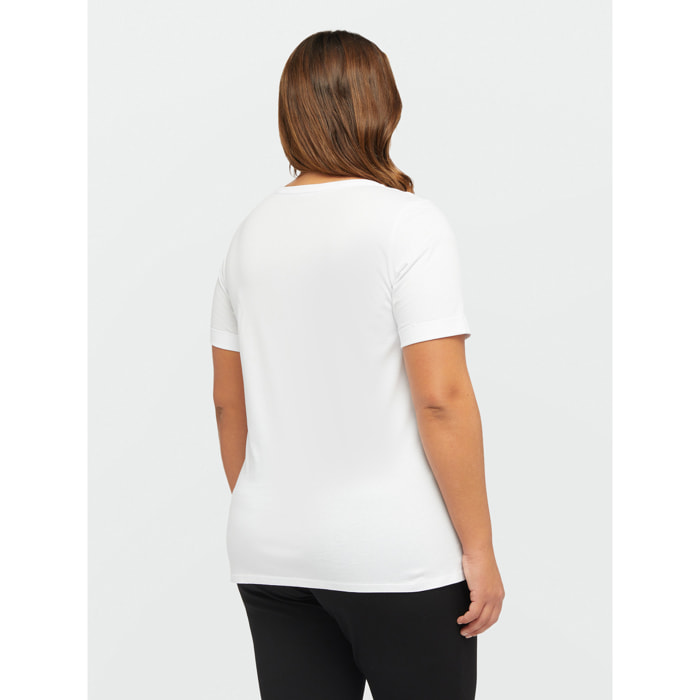 Fiorella Rubino - T-shirt con pizzo - Bianco