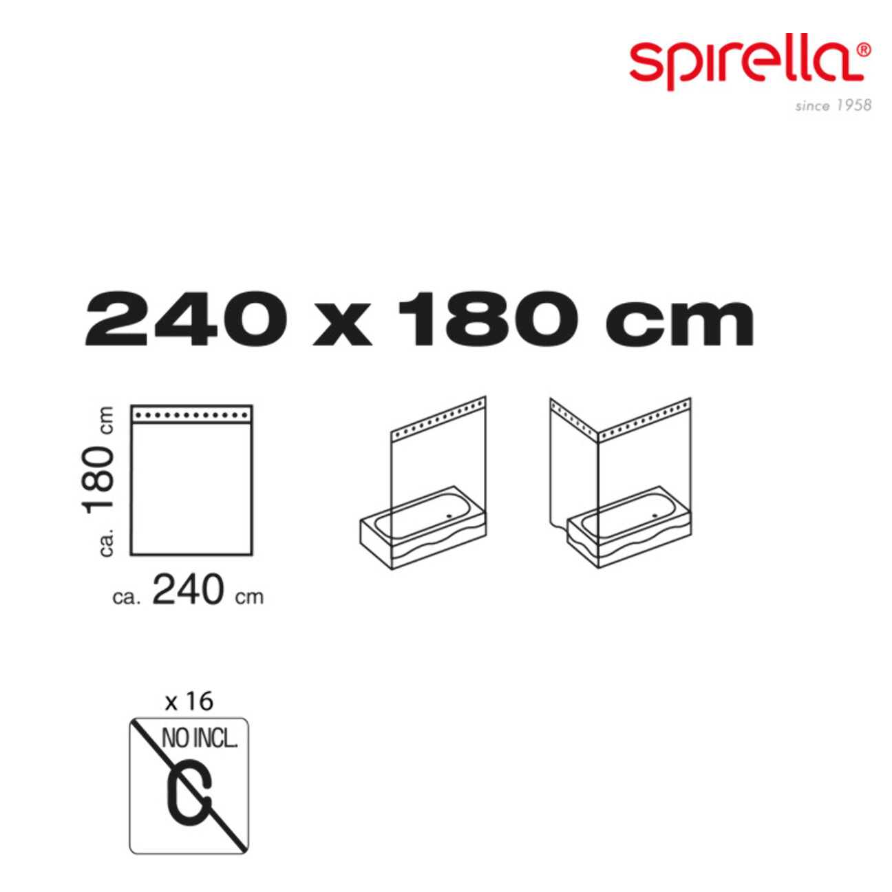 Rideau de douche Polyester PAPILLONS Motif papillon Spirella