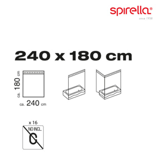 Rideau de douche Polyester PAPILLONS Motif papillon Spirella