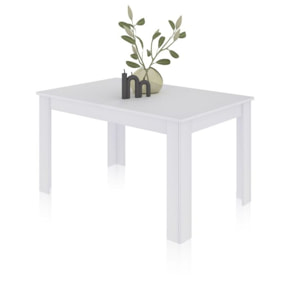 Mesa de comedor extensible Danna 140 Blanco Artik (Blanco Mate)