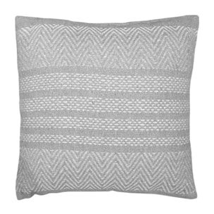 Coussin en coton brodé carré 40 x 40 cm motifs lignes fines - STRAIGHT