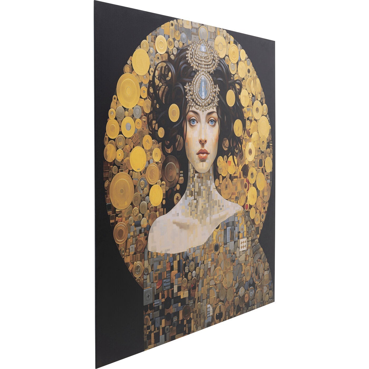 Tableau en verre femme Art Nouveau 80x80cm Kare Design