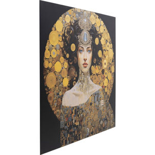 Tableau en verre femme Art Nouveau 80x80cm Kare Design