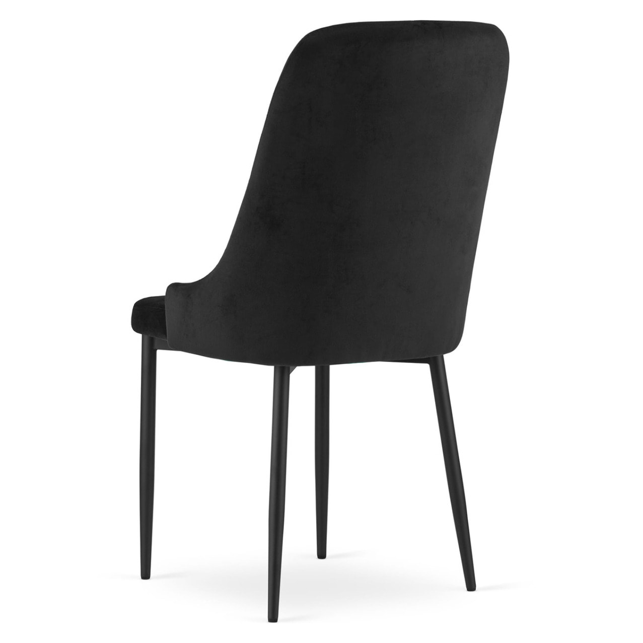 Sedia Amore in velluto nero con cristalli decorativi