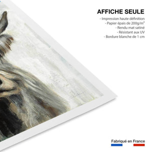 Affiche Vache highland aquarelle Affiche seule