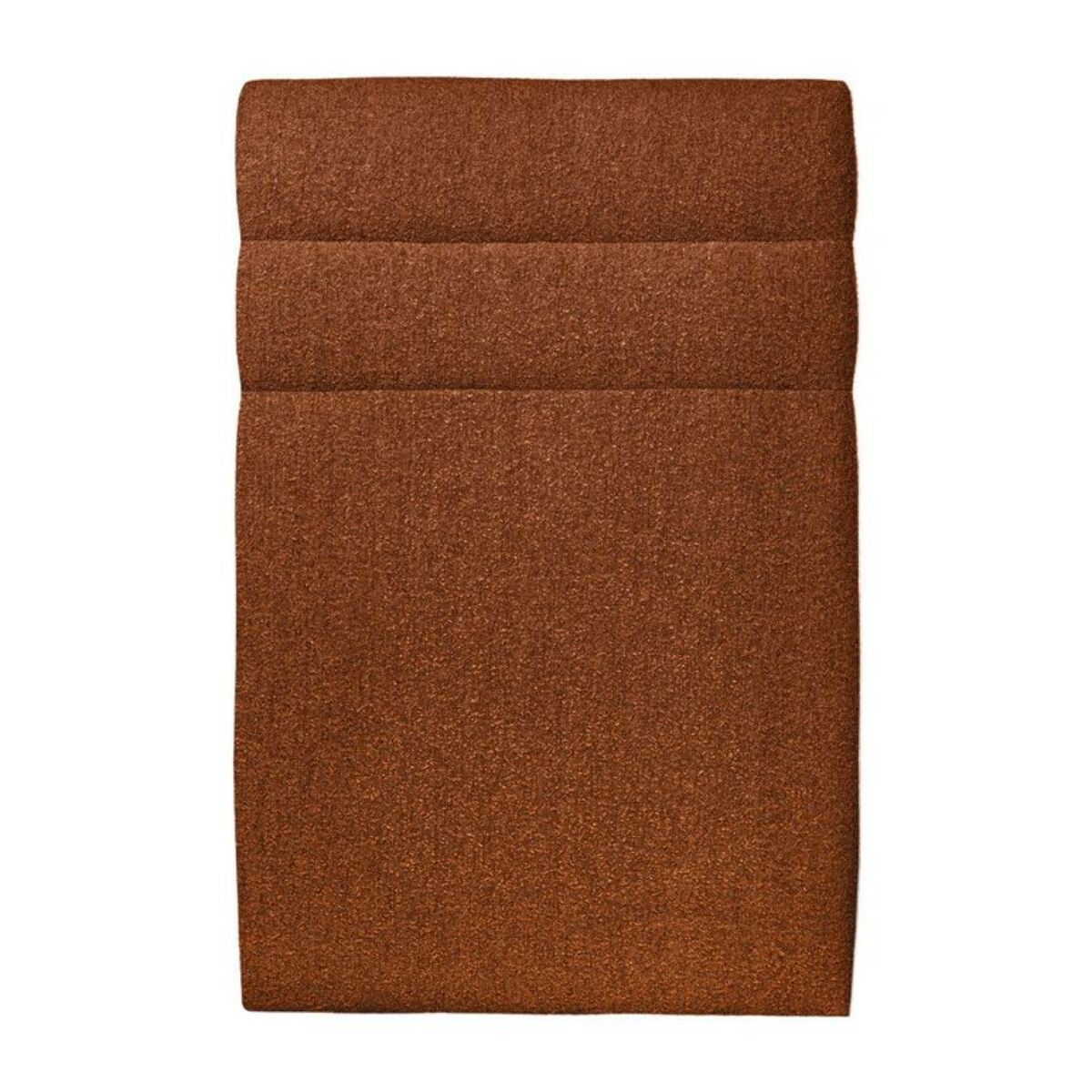 Lit avec tête de lit bandes horizontales bouclette et sommier tapissier Ep20