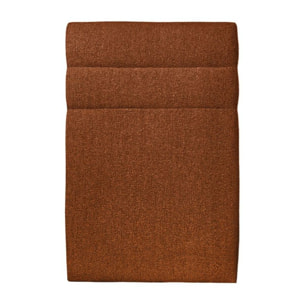 Lit avec tête de lit bandes horizontales bouclette et sommier tapissier Ep20