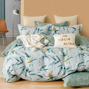 Parure housse de couette en polycoton - loucine