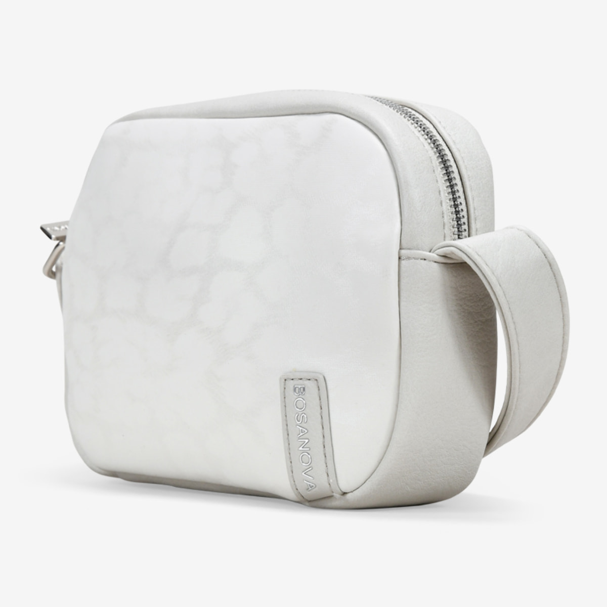 Bolso bandolera piedra con grabado de leopardo