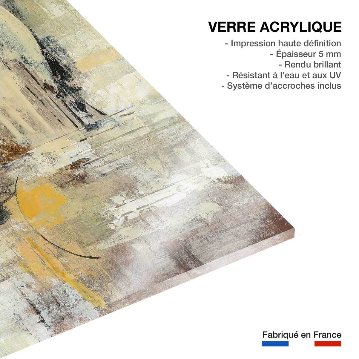 Tableau Lueur couleur crème Tableau plexiglas