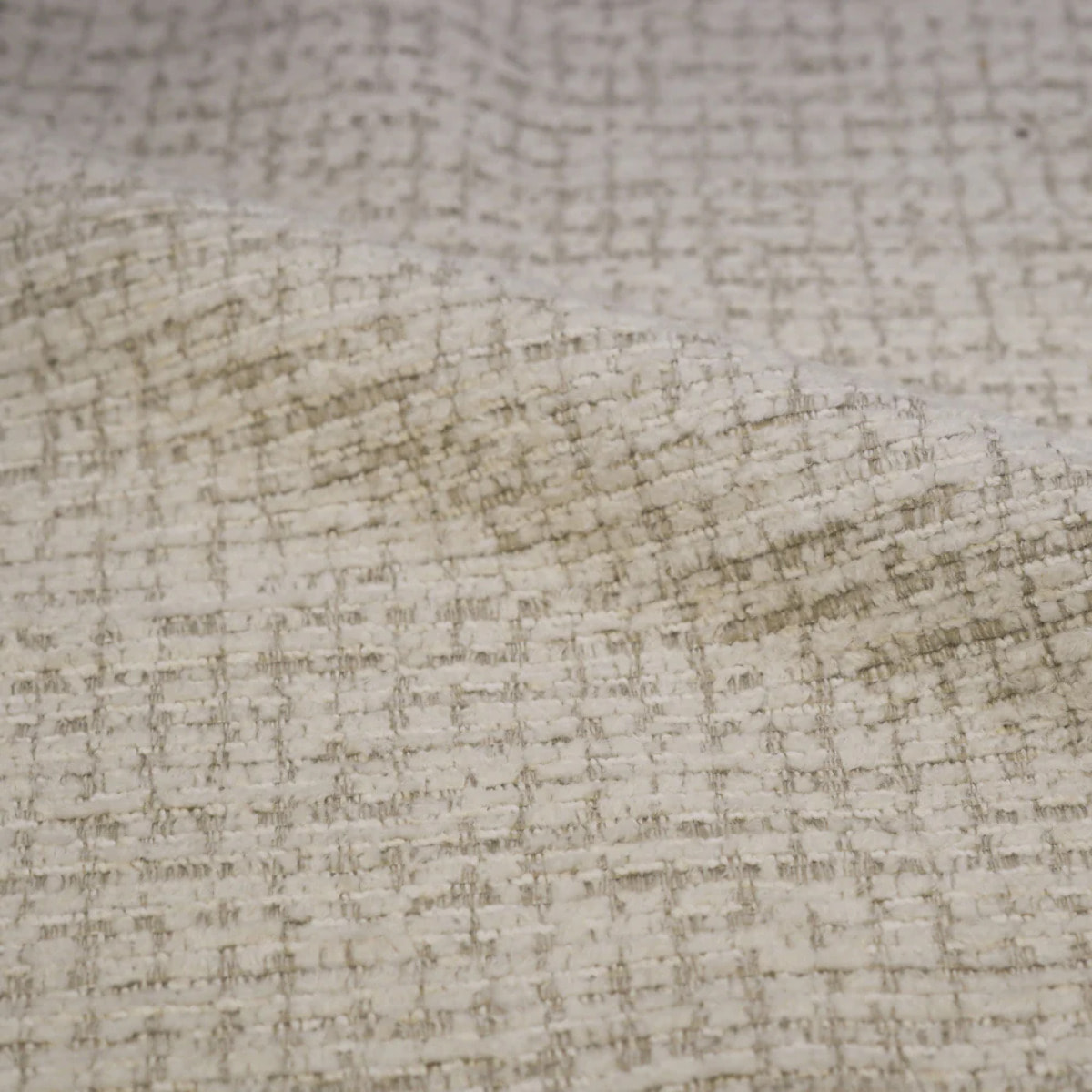 Lot de 2 chaises pour ilot central 65,5 cm, tissu texturé écru chiné - Bento