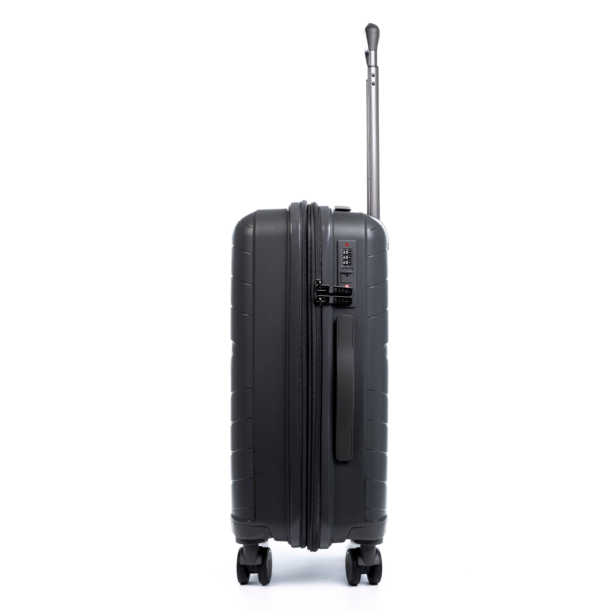 Juego de 3 maletas Trolley extensibles, en material ligero PP resistente a la rotura. Cerradura TSA numérica, 4 ruedas giratorias 360°.