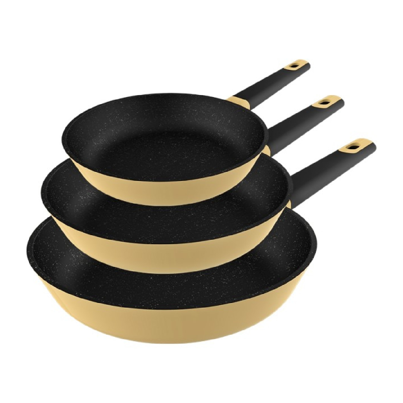 Cecotec Set di Padelle Polka Experience 18-22-26 Bucket Set Vulcano