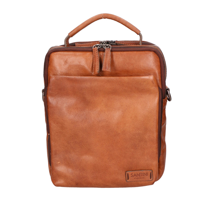 Borsa a mano unisex In Vera pelle Made in Italy 22x26x9 cm