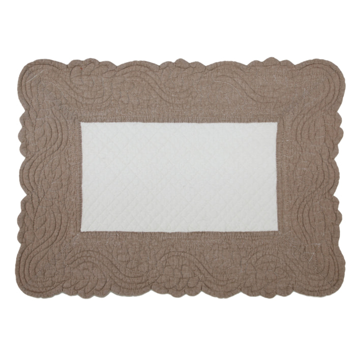 Set de table morphée miel - Ecru