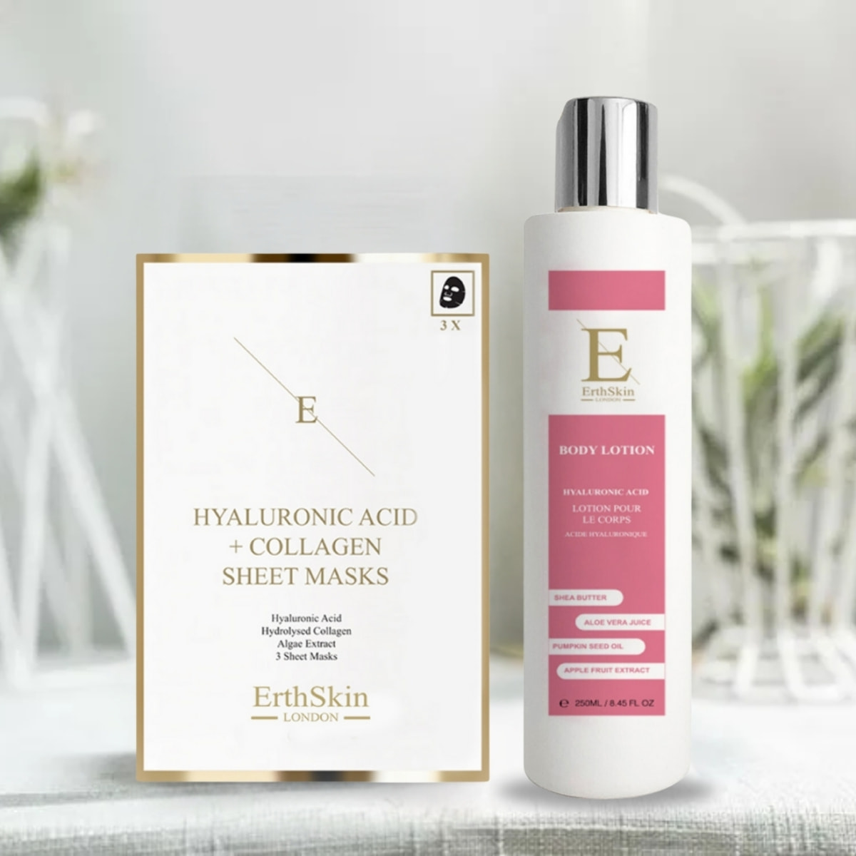 Set hidratante para cuerpo y mascarilla