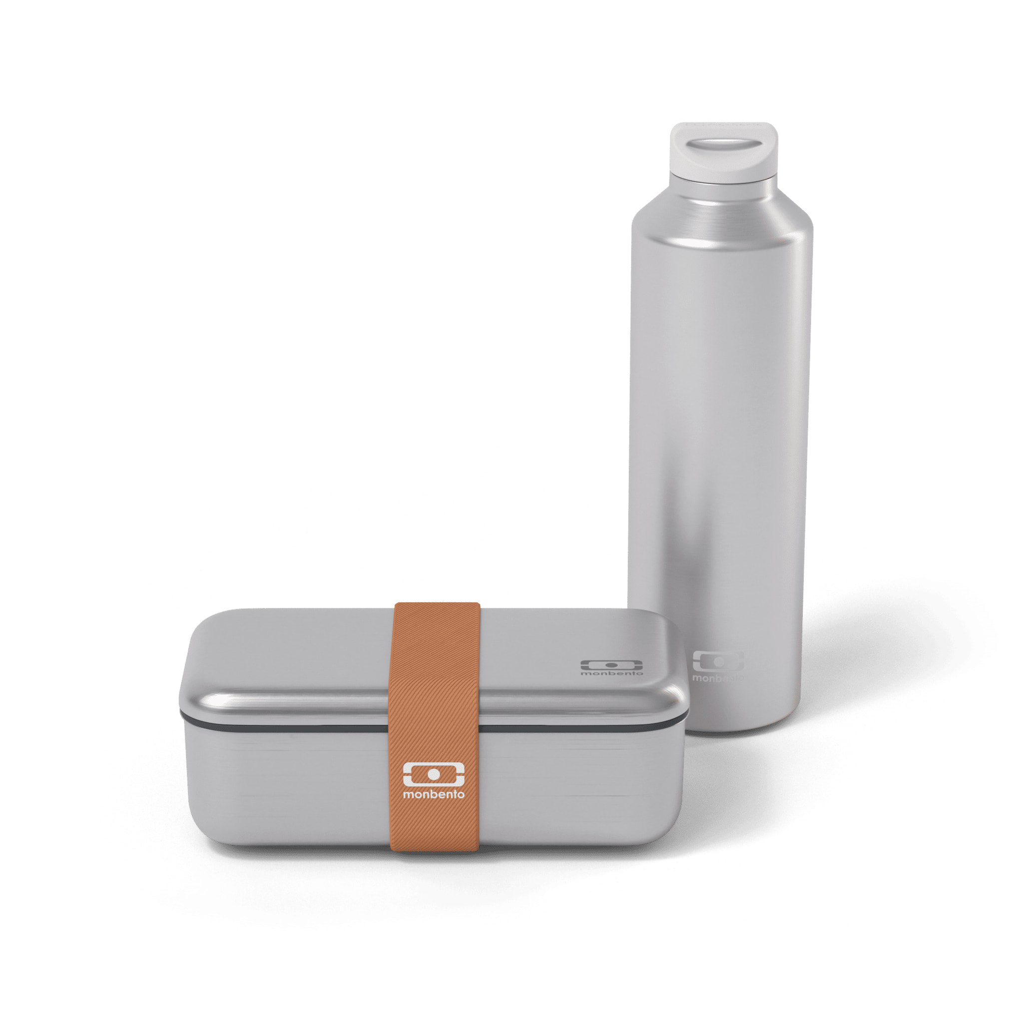 Set lunch box métal micro-ondable 700 ml + Bouteille isotherme