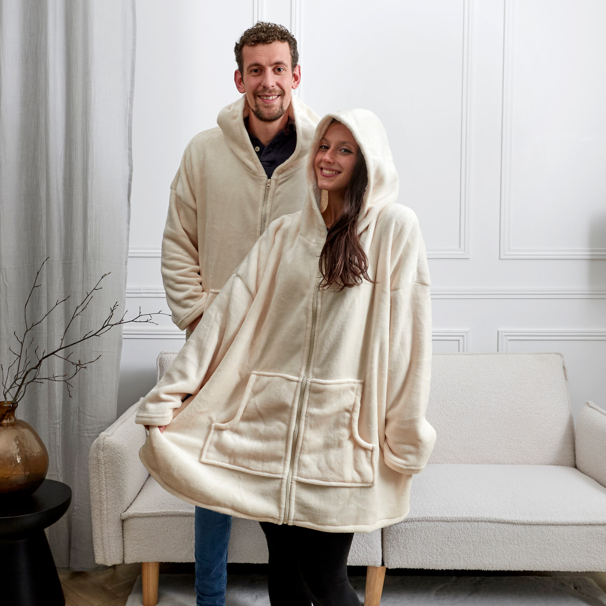 Sweat À Capuche - HOME DECO FACTORY - Beige - Pratique - Ultraconfortable