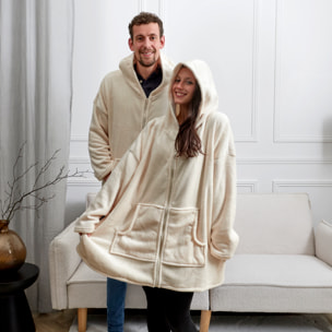Sweat À Capuche - HOME DECO FACTORY - Beige - Pratique - Ultraconfortable