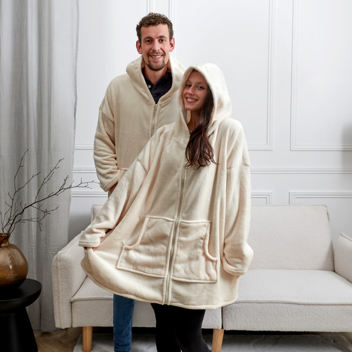 Sweat À Capuche - HOME DECO FACTORY - Beige - Pratique - Ultraconfortable