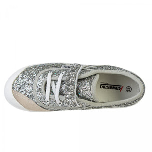 Zapatillas Sneaker KAWASAKI Glitter Kids Shoe W/Elastic K202586 8889 Silver