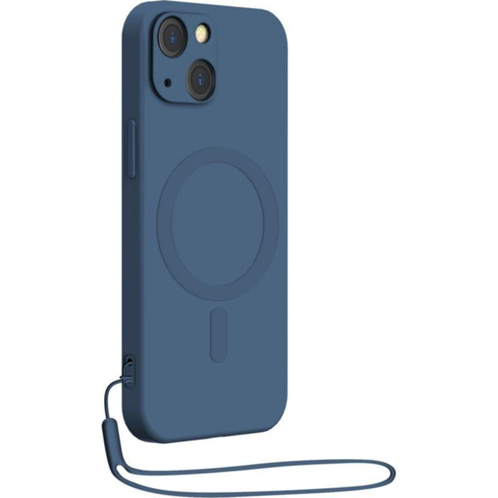 Coque BIGBEN CONNECTED iPhone 14 Pro Max MagSafe silicone bleu