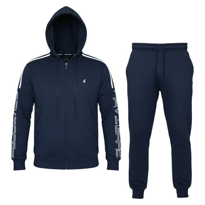 Tuta Uomo NAVIGARE Cotone Felpato Full Zip Cappuccio