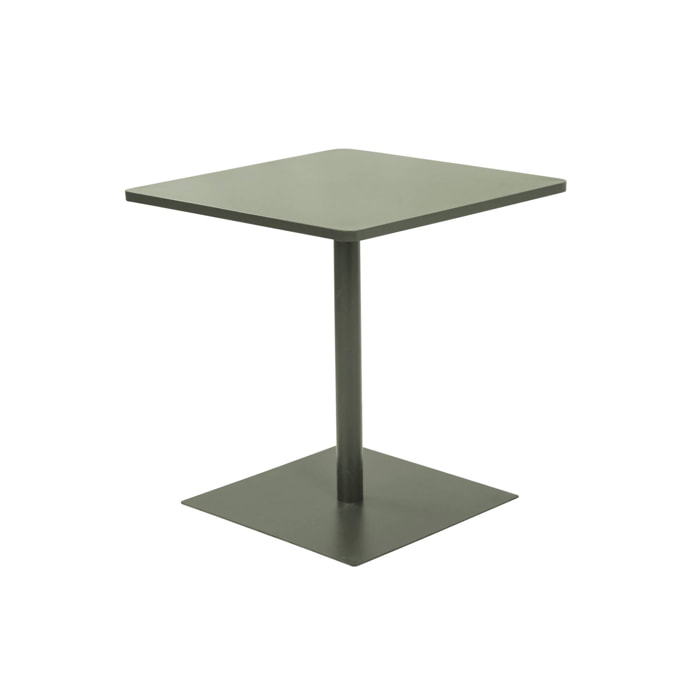 Table de jardin bistrot carré acier 2 places 70 cm intérieur/extérieur  OREA