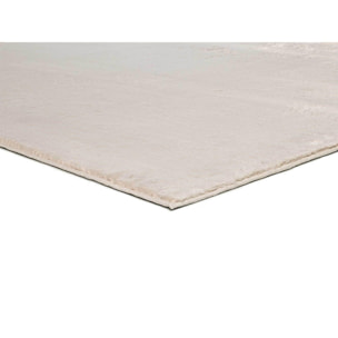 XIANA Alfombra lisa lavable de tacto suave en color blanco, varias medidas disponibles.