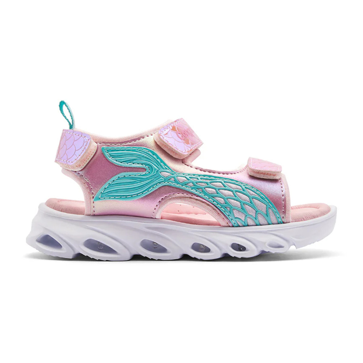 Sandalias de Niña Luces Estampado Sirena Rosa/ Azul Cielo