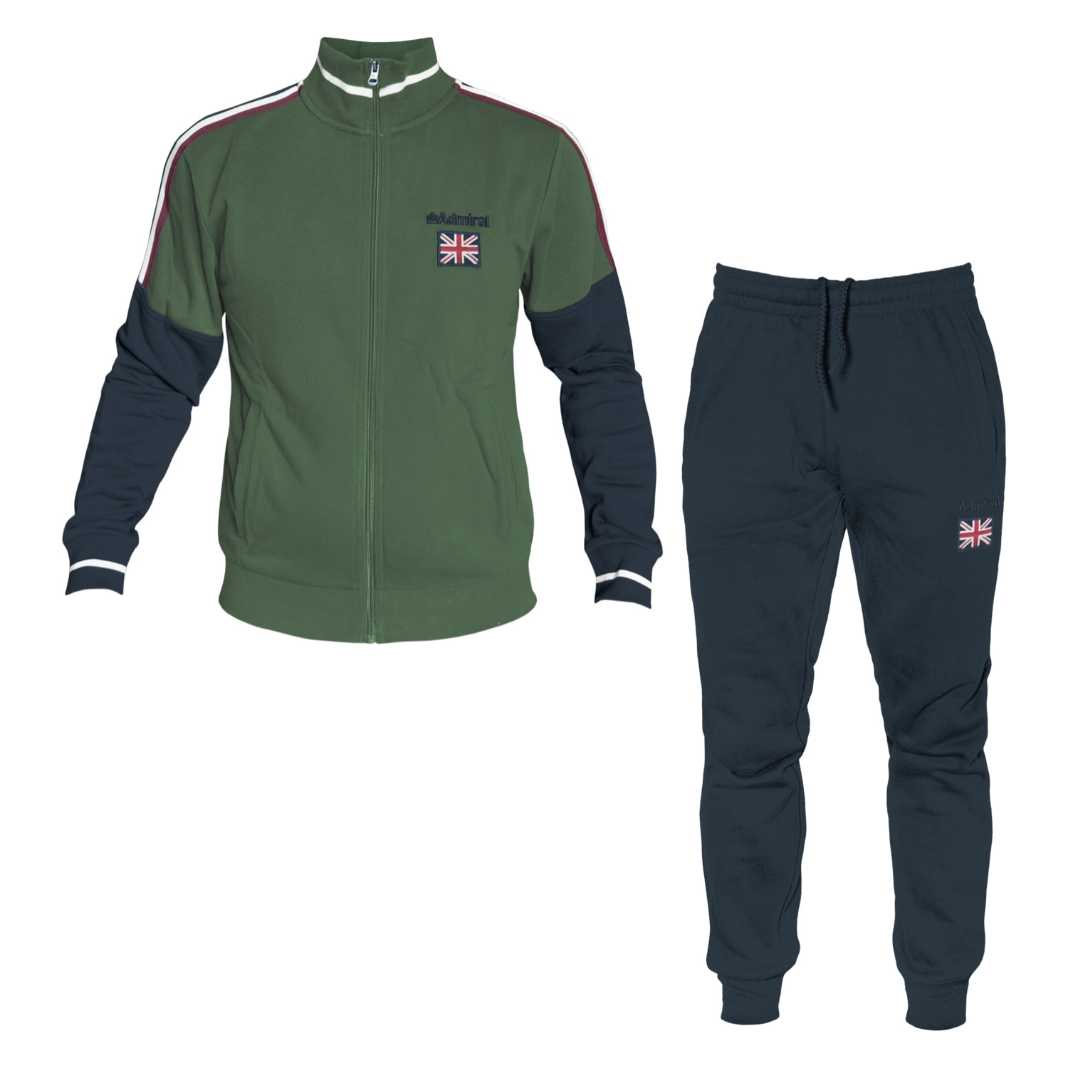 Tuta Uomo ADMIRAL Cotone Felpato Zip Cappuccio