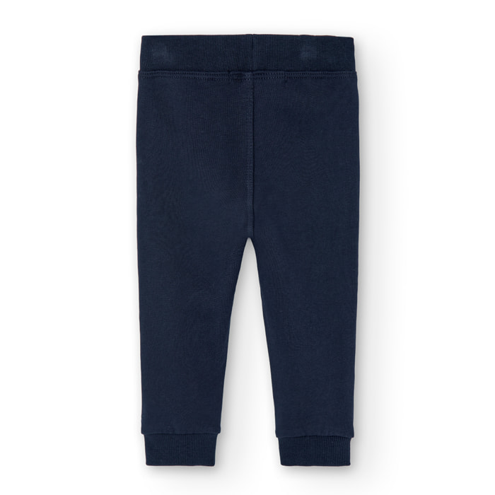 Pantalón felpa básico de bebé niño