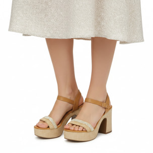 Sandali cinturino - tacco 11,0 cm - plateaux 4,0 cm