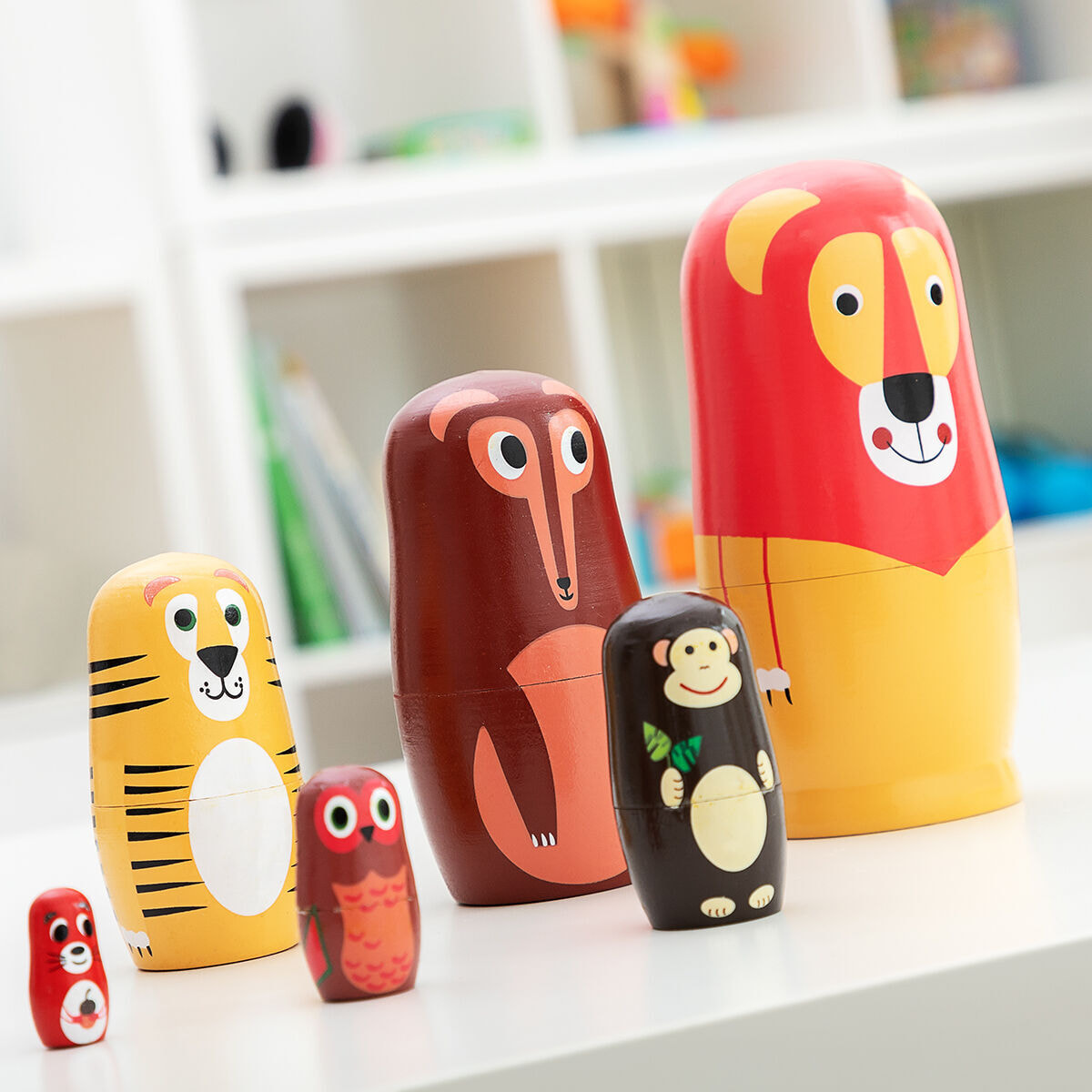 Matryoshka di Legno con Figure di Animali Funimals InnovaGoods 11 Pezzi