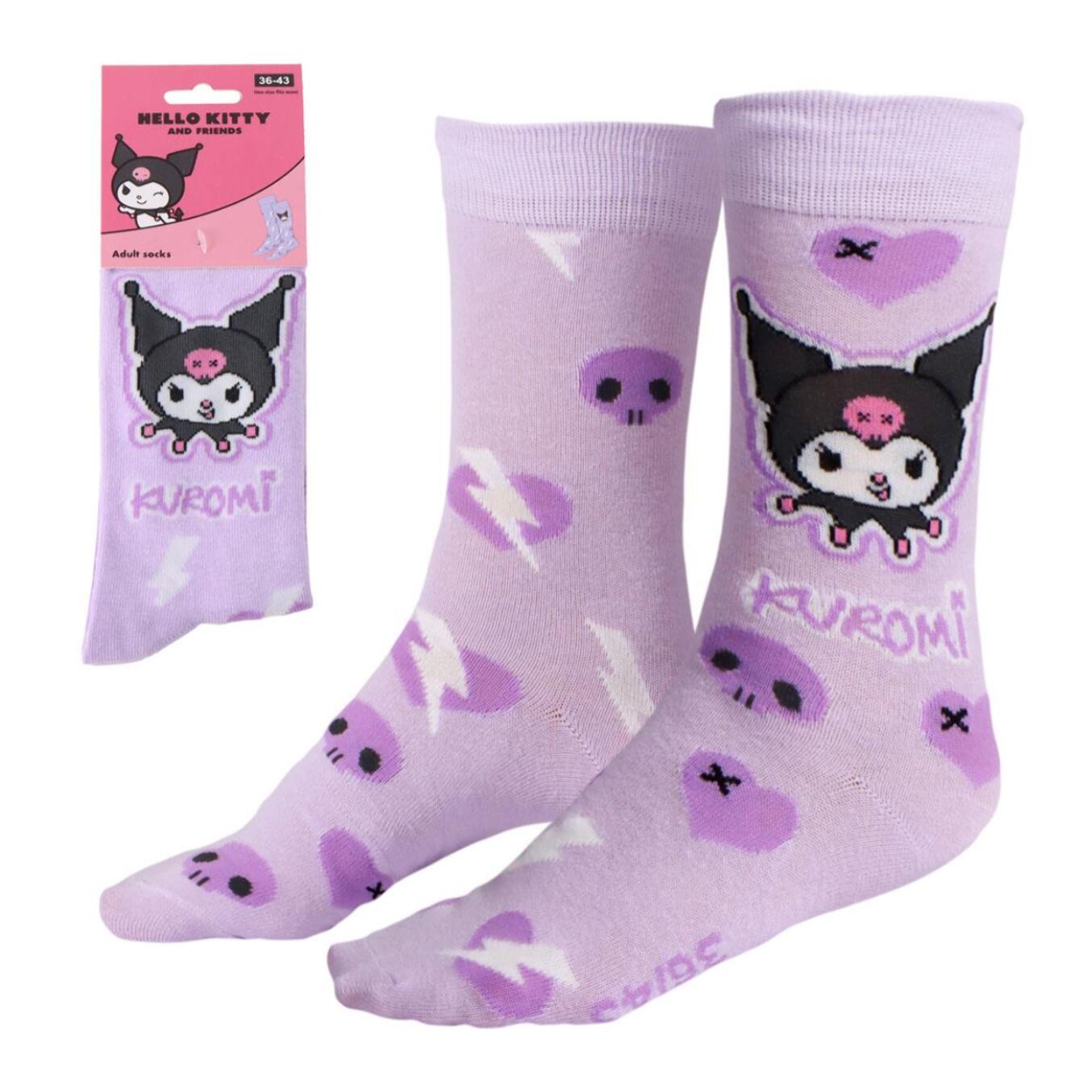 Calcetines Hello Kitty - Color Morado - Talla 36-43