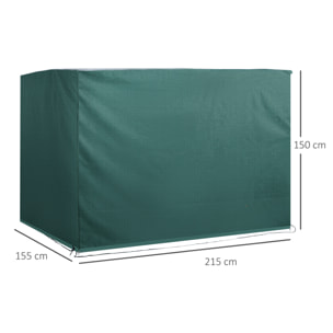 Funda Protectora para Columpio de Jardín de 3 Plazas 215x155x150 cm Impermeable