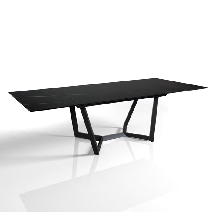 Tomasucci Table extensible LEO EVO MARBRE NOIR / GRIS