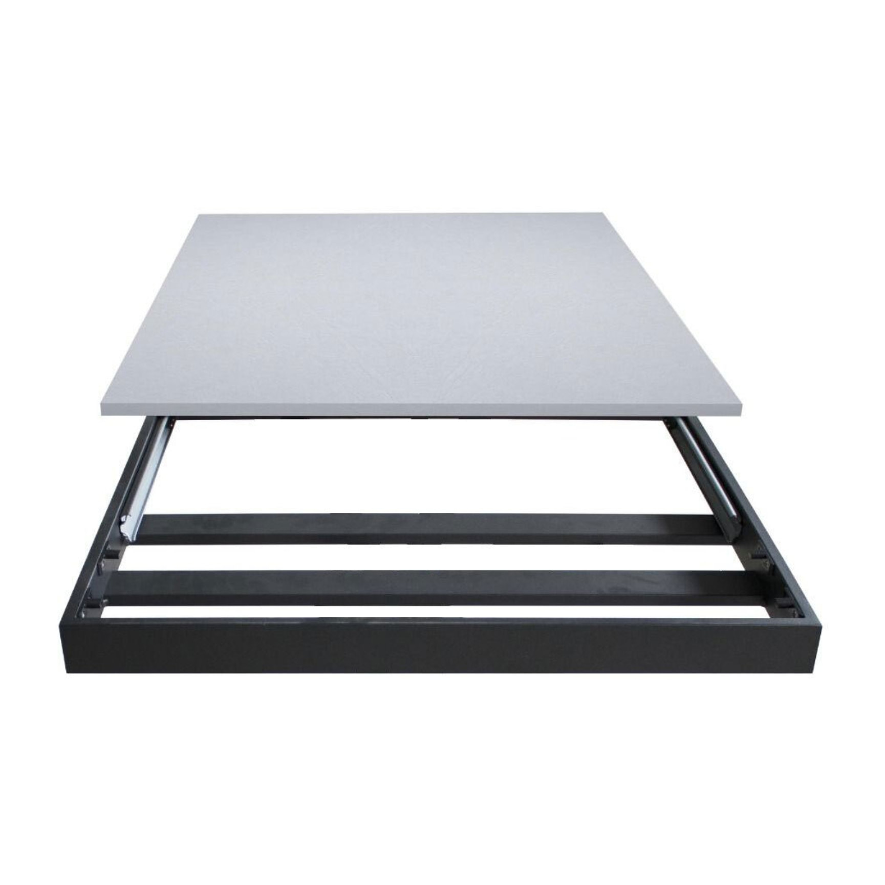 Table Bernadette Dessus Noyer 90x160 + 60 cadre Anthracite